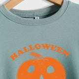 Halloween Haddonfield lettre imprimer pull ample à manches longues fille