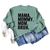 MAMA MOMMY MOMOM Mode Brief Neue Langarm Rundhals Pullover