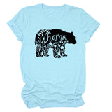 Women's Tops Mama Bear Women's Casual Letter Short Sleeve T-Shirt