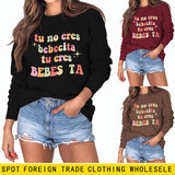 Pull ample à manches longues avec lettre Beta Tu No Eres