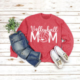 Pullover Top Long Sleeve Volleyball Mom Printed Loose Sweater