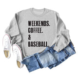 Weekends Coffee Basell Fashion Letter Lockerer Langarmpullover