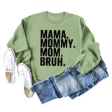 MAMA MOMMY MOMOM Mode Brief Neue Langarm Rundhals Pullover