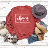 Chosen I Peter 2:9 Long-sleeved Sweater for Women