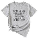 The Letter Note To Self Women Casual Loose Short Sleeves T-shirt