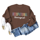 Occupational Therapist Loose Letter Long Sleeve Women's Sweater