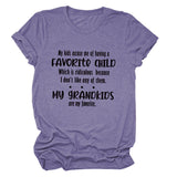 My Kids Accuse Me of Having Letters Round Neck Women's Short Sleeve Loose T-shirt