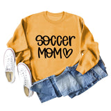 SOCCER MOM Love Letter Rundhals Mode Herbst und Winter Lose Langarm Pullover