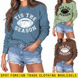 SPOT TIS THE SEASON RUGBY LETTRE IMPRIMÉ SWEAT-SHIRT MANCHES LONGUES FEMME