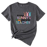 Every Bunny's Bunny's Bunny Print Casual Short-sleeved T-shirt for Women