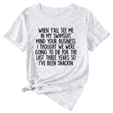 Women's Casual Top When Y'All See ME Letter-printed Short-sleeved Casual T-shirT-Shirt