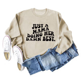 Just Mama Bottoming Long Sleeve Round Neck Sweater Girl