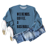 Weekends Coffee Basell Fashion Letter Lockerer Langarmpullover