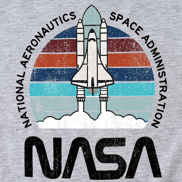 NATIONAL AERONAUTICS été nouvelle lettre fusée impression T-shirt à manches courtes femme