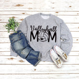 Pullover Top Long Sleeve Volleyball Mom Printed Loose Sweater