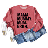 MAMA MOMMY MOMOM Mode Brief Neue Langarm Rundhals Pullover