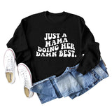 Just Mama Bottoming Long Sleeve Round Neck Sweater Girl