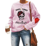 TIRED Fashion Loose Round Neck Autumn and Winter Bottoming Long Sleeve Love Sweater Girl