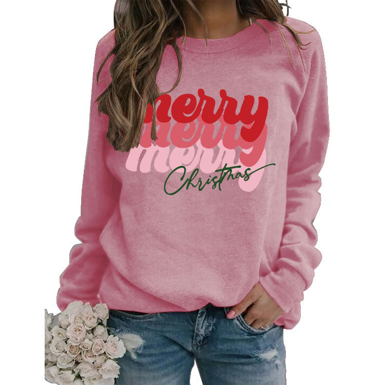 Joyeux Joyeux Joyeux Noël Lettre Sweatshirt
