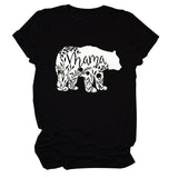 Women's Tops Mama Bear Women's Casual Letter Short Sleeve T-Shirt