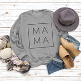 Mama Fashion Letter Printing Base Autumn and Winter Long Sleeve Plus Size Sweater Girl