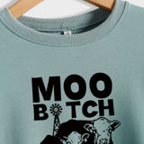 Moo Get Out The Letter Cattle Print Herbst- und Wintermode Langarmpullover