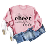 Cheer Mom Herbst und Winter Basis Schriftzug Lose Langarm Casual Oversize Pullover Weibliche