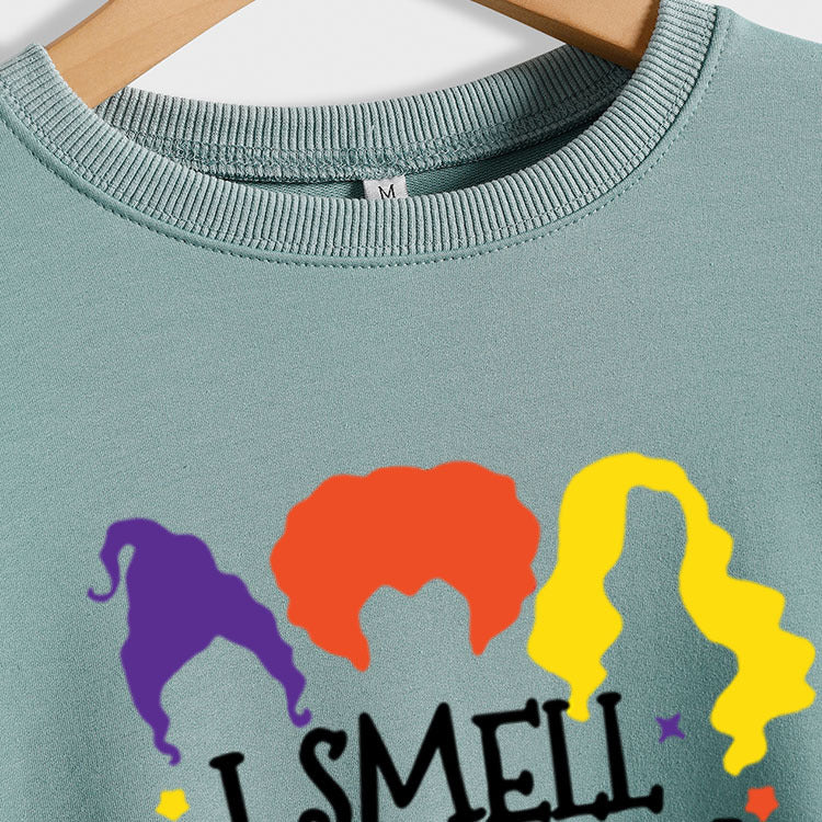 I SMELL CHILDREN Letter Printing Autumn and Winter Ladies Long Sleeve Round Neck Sweater