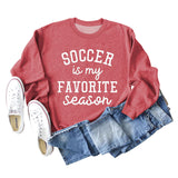 SOCCER IS MY FAVORITE Langarmpullover mit Rundhalsausschnitt für Damen