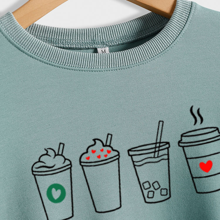 Pull ample imprimé à manches longues et col rond pour femme, grande taille, mode