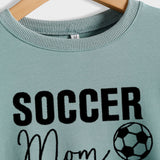 SOCCER MOM Fußball Brief Mode frauen Langarm Shirt Lose Pullover