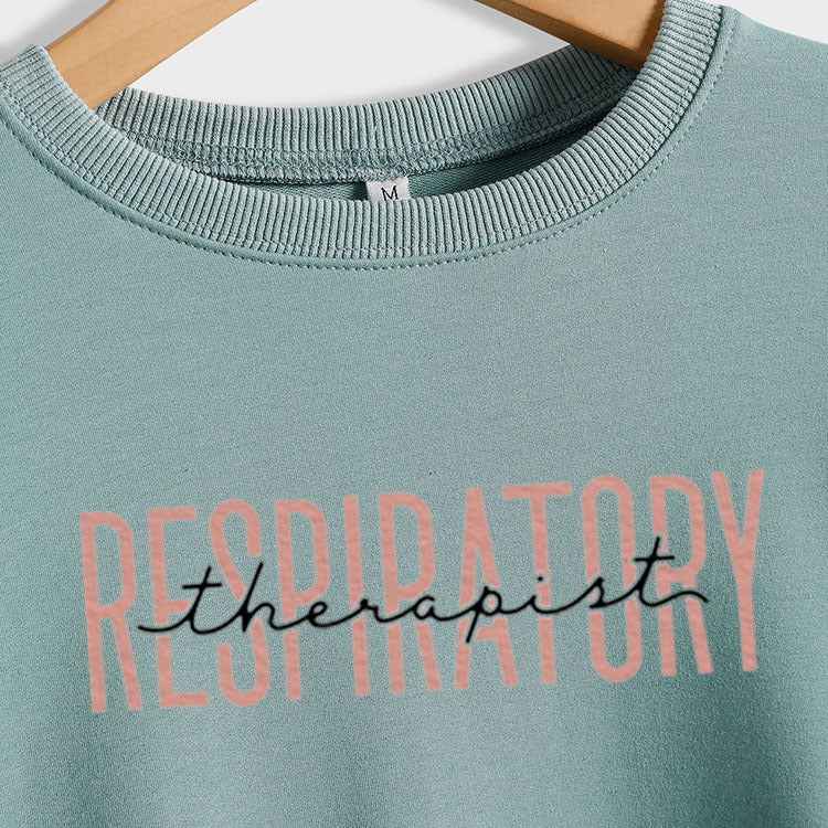 Pull ample surdimensionné à manches longues avec lettres Thermopist respiratoire