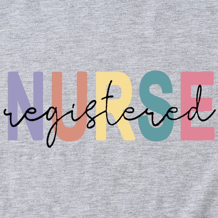 Infirmière enregistrée été col rond mode ample manches courtes imprimé T-shirt femmes