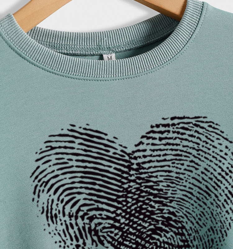 Sweat-shirt ample à imprimé cœur d'amour pour femme, pour la Saint-Valentin