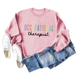 Occupational Therapist Loose Letter Long Sleeve Women's Sweater