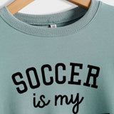 SOCCER IS MY FAVORITE Langarmpullover mit Rundhalsausschnitt für Damen