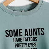 SOME AUNTS HAVE TATTOOS Brief Langarm Herbst und Winter Pullover Mädchen