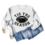 SPOT TIS THE SEASON RUGBY LETTRE IMPRIMÉ SWEAT-SHIRT MANCHES LONGUES FEMME