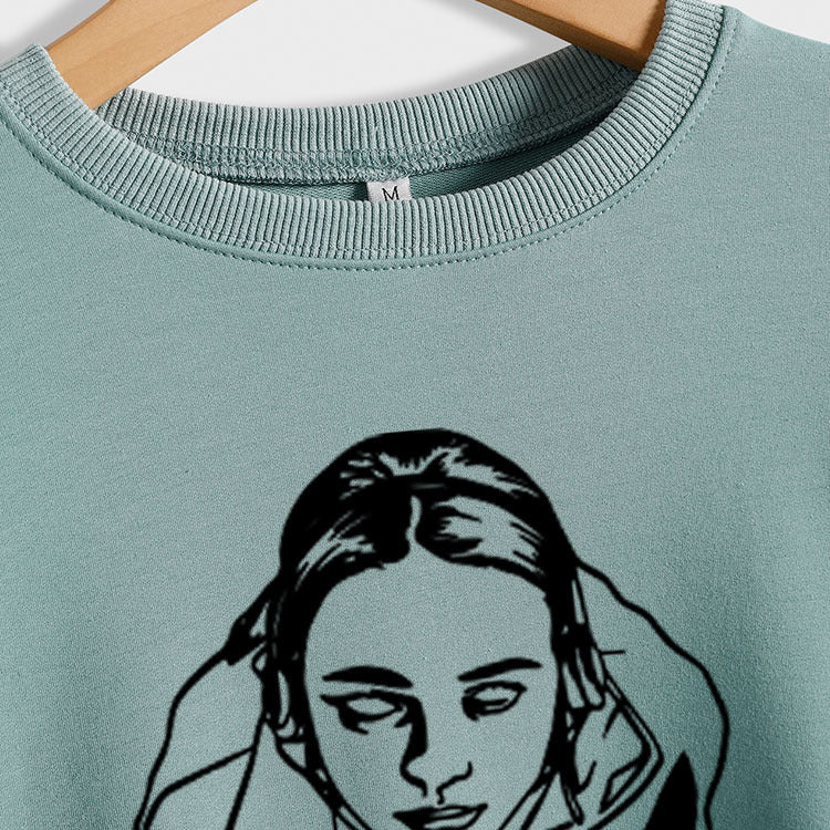 Not Today Vecna ​​Letters Pull ample imprimé à manches longues