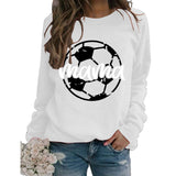 Round Neck Tops Long Sleeve Mama Print Loose Sweatshirt