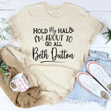 HOLD MY HALO I'M ABOUt LEttER CREW NECK LOOSE SHORt SLEEVE WOMEN'S tEET-Shirt