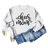 Cheer Mom Heart Letters Round Neck Loose Bottoming Autumn and Winter Long-sleeved Large Size Sweater