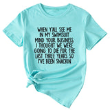 Women's Casual Top When Y'All See ME Letter-printed Short-sleeved Casual T-shirT-Shirt