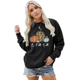 it's fall y'all pullover simple round neck top long sleeve printed loose sweater