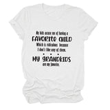 My Kids Accuse Me of Having Letters Round Neck Women's Short Sleeve Loose T-shirt