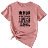 The Letters My Mind Is Like My Crewneck Shirt