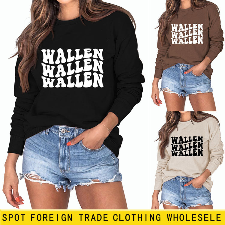 Wallen – pull ample à manches longues et col rond, mode automne et hiver