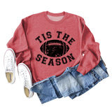 SPOT TIS THE SEASON RUGBY LETTRE IMPRIMÉ SWEAT-SHIRT MANCHES LONGUES FEMME