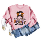 One Spooky Mama Lettering Autumn and Winter Women's Round Neck Long Sleeved Sweater