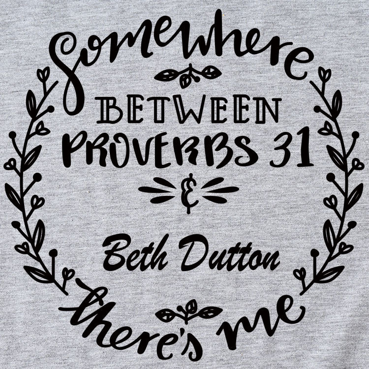 T-shirt décontracté à manches courtes pour femmes avec un T-shirt quelque part entre les lettres